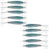 Fish WOW! 10pcs 1oz Fish Mega Live Metal Bait Jig with a Treble Hook - Blue view 1
