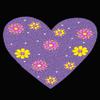 Dog in the Closet, Purple Glitter Heart - Rhinestone Dog Bandana - Choice of Color view 2