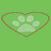 Dog in the Closet, Heart with Paw - Rhinestone Dog Bandana - Choice of Color view 2
