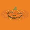Dog in the Closet, Smilling Jack-o-Lantern - Rhinestone Dog Bandana - Choice of Color view 2