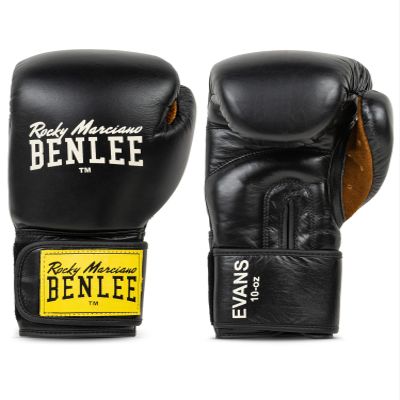 BENLEE Rocky Marciano Evans Boxing Gloves, Unisex, Evans, Black, 14 oz