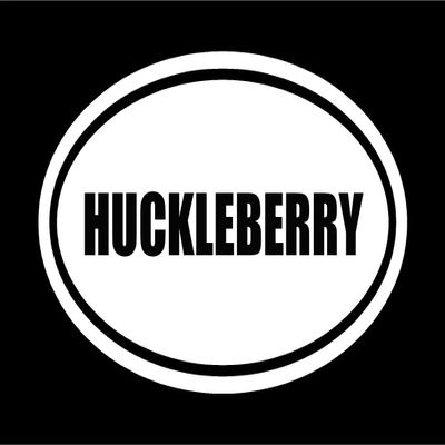 6" die Cut White Vinyl Huckleberry Name Oval Euro Style Vinyl Decal Sticker