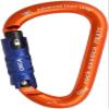 Rock Exotica Pirate ORCA-Lock Orange Carabiner - Heavy Duty Locking Carabiner for Rock Climbing and Professional Climbing Gear and Quick Access Use - Pear-Shaped HMS Design view 1