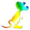 Cute Mouse Rat - Vinyl Decal Sticker - 5.75" x 5.75" - Tie Dye view 1