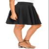 Urban CoCo Women's Basic Midi Skirt Versatile Stretchy Flared Casual High Waisted Skirt(Small, Black-Long) view 1