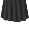 Urban CoCo Women's Basic Midi Skirt Versatile Stretchy Flared Casual High Waisted Skirt(Small, Black-Long) view 4