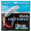 YONEX Ultimax BG 66 Badminton Strings | Material: Nylon | High Durability | Repulsion | Balancing Racquet Speed | Sharp Medium Feeling | Extra Fine String-Wire | Size Gauge: 0.65mm | Color: Red view 1
