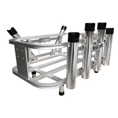 Brocraft Jet Ski Rod Holder /Jet Ski Aluminum Fishing Rod Rack & Cooler Holder Combo with with Gas Plates / PWC Rod Holder / PWC Cooler Holder