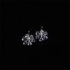 1 Pair White Gold Plated Copper Purple Cubic Zircon Crystal Flower Ear Stud Earrings Women Jewelry view 4