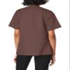 WonderWink Women's Wonderwork Short Sleeve Snap Jacket, Chocolate, Medium view 3