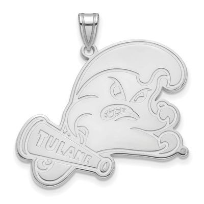 Tulane Extra Large (1 Inch) Pendant (14k White Gold)