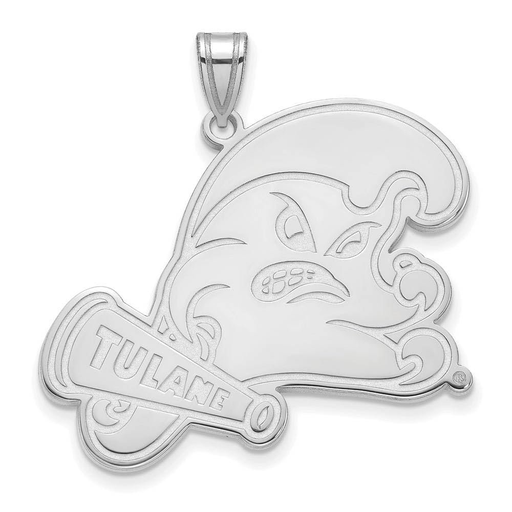 Tulane Extra Large (1 Inch) Pendant (14k White Gold)