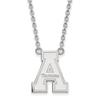 Appalachian State Large (3/4 Inch) Pendant w/Necklace (14k White Gold) view 1