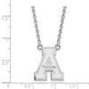 Appalachian State Large (3/4 Inch) Pendant w/Necklace (14k White Gold) view 2