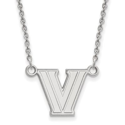 Villanova Small (1/2 Inch) Pendant w/Necklace (14k White Gold)