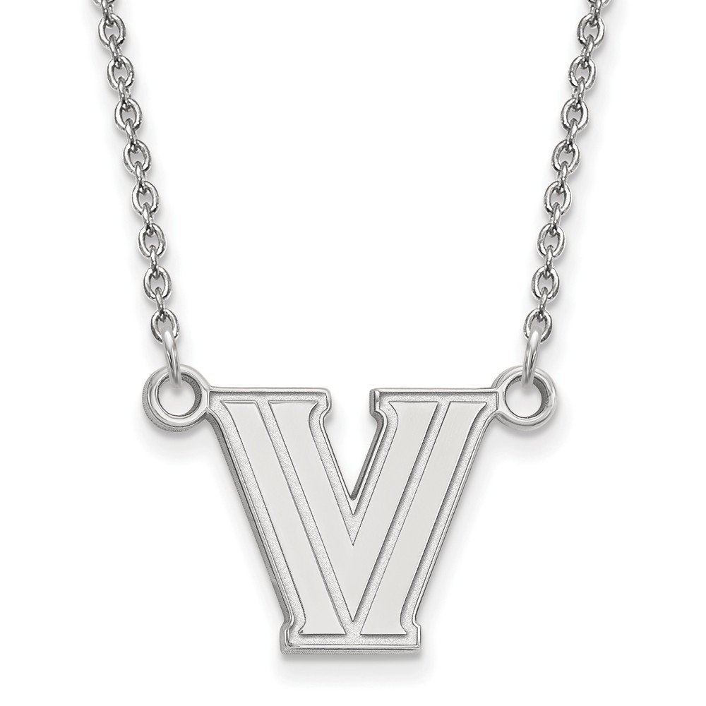 Villanova Small (1/2 Inch) Pendant w/Necklace (14k White Gold)