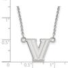 Villanova Small (1/2 Inch) Pendant w/Necklace (14k White Gold) view 2