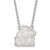 Northern Illinois Large (3/4 Inch) Pendant w/Necklace (14k White Gold) view 1