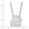 Northern Illinois Large (3/4 Inch) Pendant w/Necklace (14k White Gold) view 2
