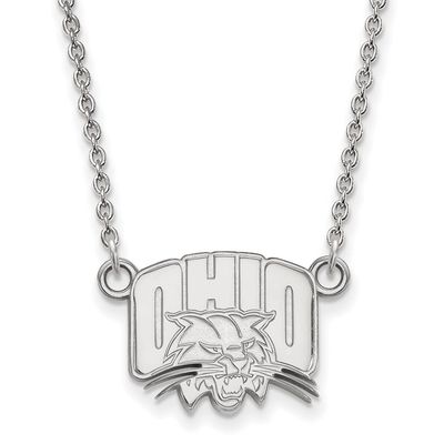 Ohio Small (1/2 Inch) Pendant w/Necklace (10k White Gold)