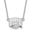 Ohio Small (1/2 Inch) Pendant w/Necklace (10k White Gold) view 1