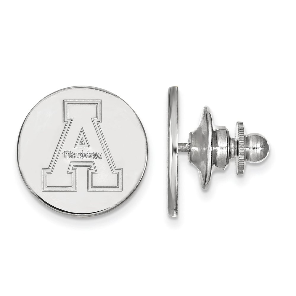 14k White Gold Logoart Appalachian State University Lapel Pin