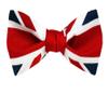 PBT-FLAG-313 - Red - White - Blue - UK Flag Union Jack PRE-TIED Bow Tie view 1