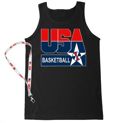 Men's USA Basketball Tank Top - XXL Black/USA Basketball Original