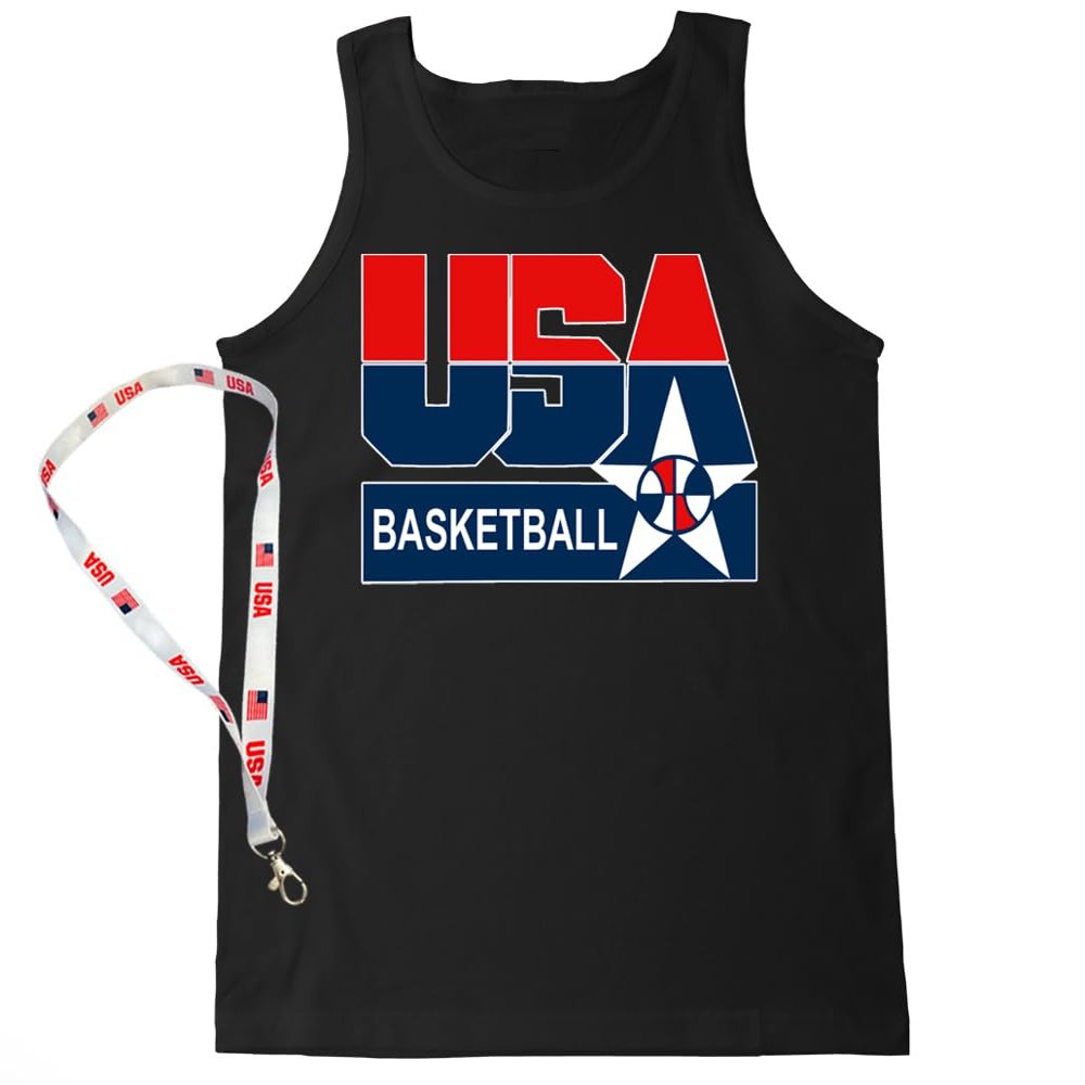 Men's USA Basketball Tank Top - XXL Black/USA Basketball Original