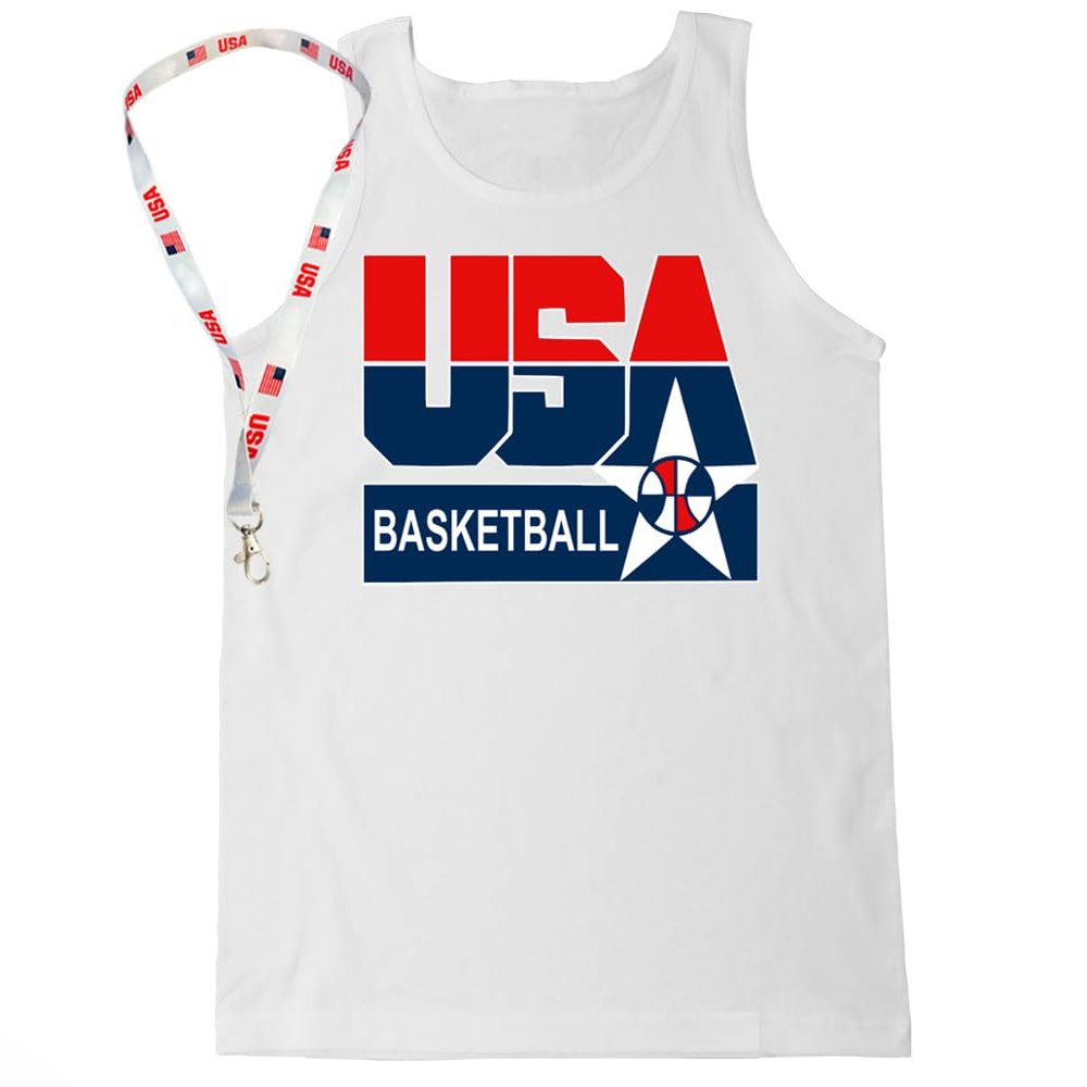 Men's USA Basketball Tank Top - XL White/USA Basketball Original