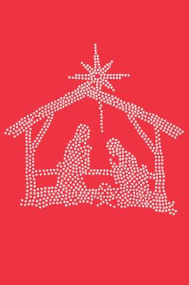 Dog in the Closet Nativity - Bling Christmas Bandana - RED