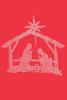 Dog in the Closet Nativity - Bling Christmas Bandana - RED view 1