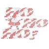 Dog in the Closet Ho Ho Ho Santa - Bling Christmas Bandana - White view 1