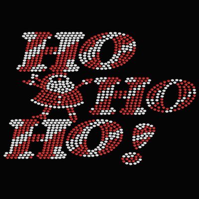 Dog in the Closet Ho Ho Ho Santa - Bling Christmas Bandana - Black