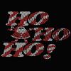 Dog in the Closet Ho Ho Ho Santa - Bling Christmas Bandana - Black view 1