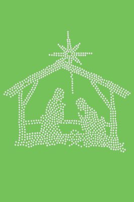 Dog in the Closet Nativity - Bling Christmas Bandana - Lime