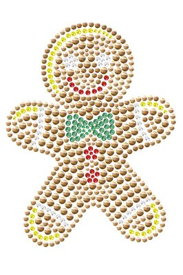 Dog in the Closet Ginger Bread Man - Bling Christmas Bandana - White