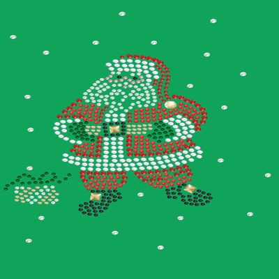Dog in the Closet Santa with Snowflakes - Bling Christmas Bandana - Kelly