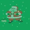 Dog in the Closet Santa with Snowflakes - Bling Christmas Bandana - Kelly view 1