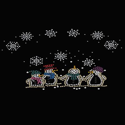 Dog in the Closet Snowman Family - Bling Christmas Bandana - Black