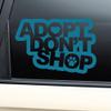 Nashville Decals Adopt Don't Shop Vinyl Decal Car Truck Bumper Window Sticker - Teal view 1