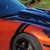 Clausen's World 2 and 3 Inch Fender Hash Double Bar Gun Metal2 Carbon Fiber Vinyl Graphic Decal Racing Stripes, Fits Chevy Corvette C6 Stingray, Both Sides, Black view 3
