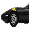 2 and 3 Inch Fender Hash Mark Double Bars Racing Stripes Vinyl Decals, Fits Chevy Corvette C4, Both Sides, Yellow view 1