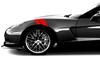 2 and 3 Inch Fender Racing Stripes Vinyl Decals, Fits Chevy Corvette C6 Stingray, Driver Side, Red view 1