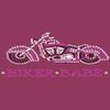 Biker Babe & Pink Motorcycle - Bling Rhinestone Cars and Motorcycle Dog Bandana view 1