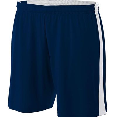 A4 N5284 - Adult Reversible Moisture Management Shorts Navy/White