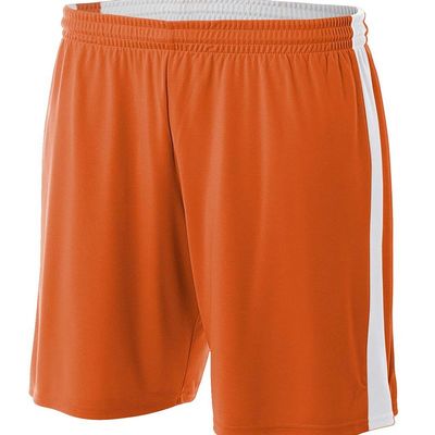 A4 N5284 - Adult Reversible Moisture Management Shorts Orange/White