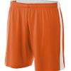 A4 N5284 - Adult Reversible Moisture Management Shorts Orange/White view 1