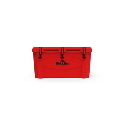 Grizzly 75 Cooler | 75 qt Ice Chest Durable Rotomolded Insulated | Made in USA | Warranty for Life | for Beach Boat Camping Fishing Hunting | G75 | Red