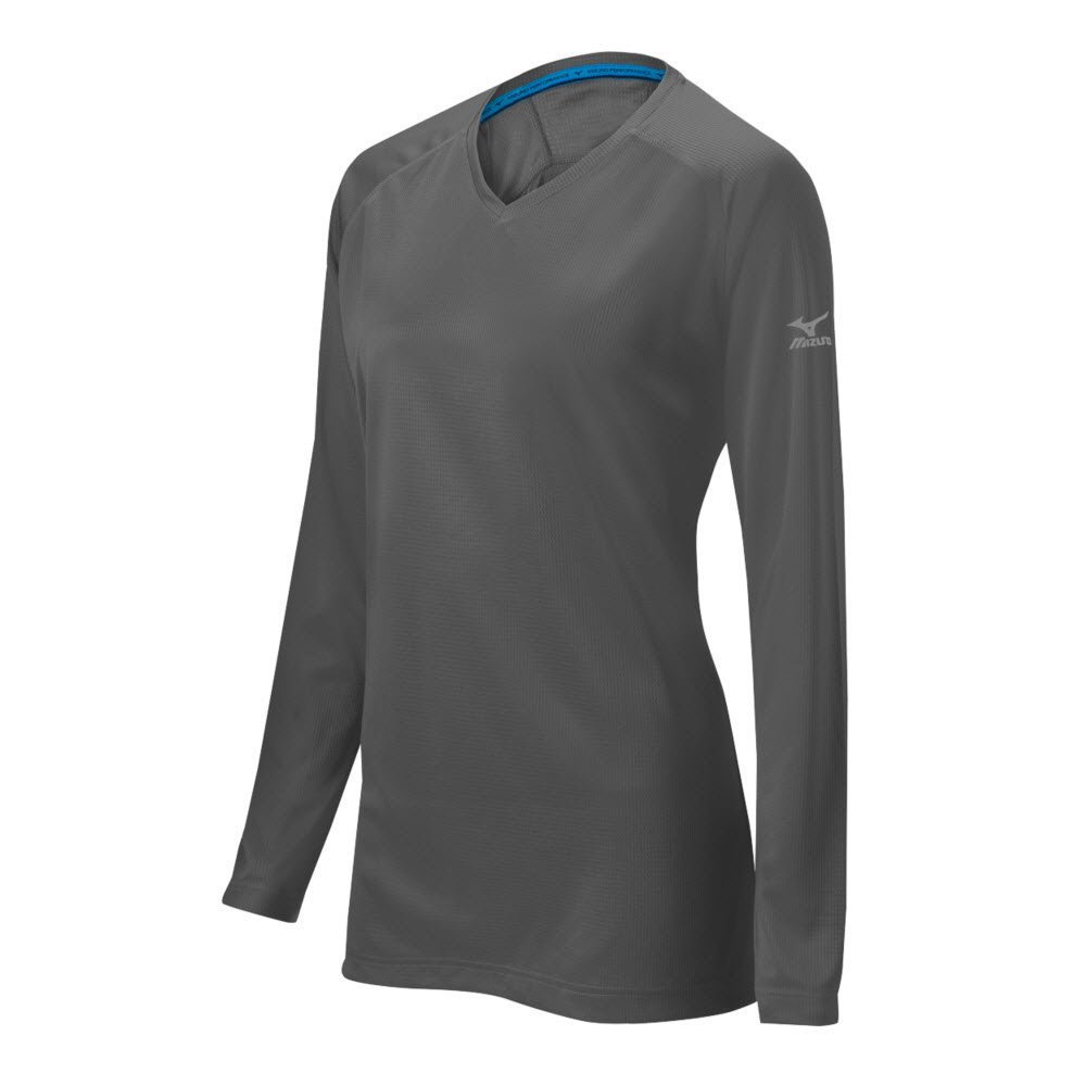 Mizuno Girl's Comp Training Top, Grey, MEDIUM (M)